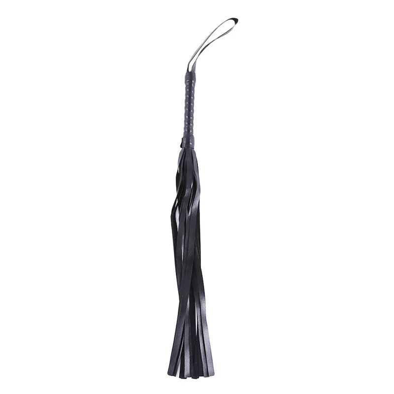 40cm PU Leather Flogger Handcuffs Queen Whip