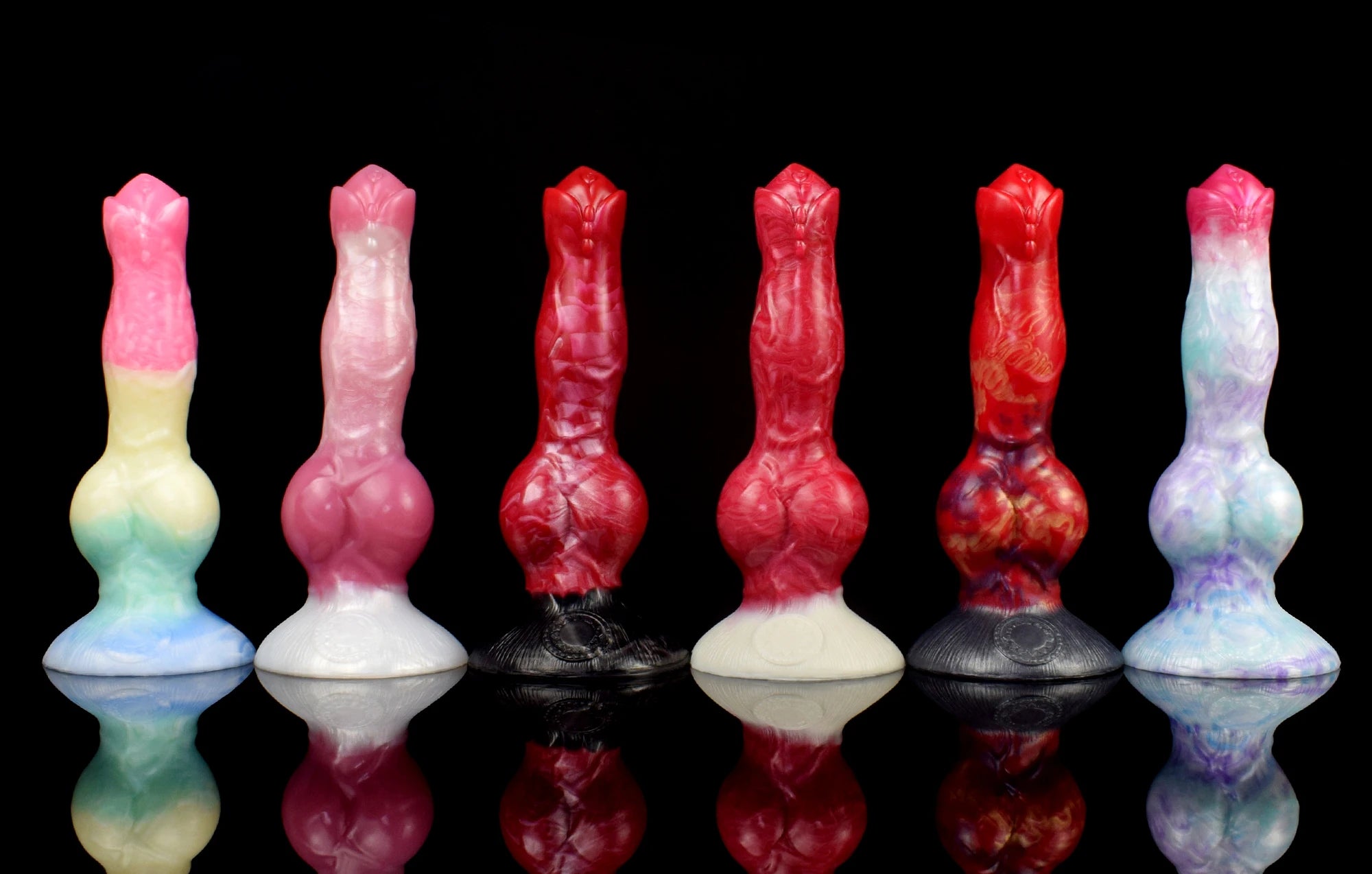 Silikon Dildo und großer Knoten Wolf Dog Dildos Fantasy Butt Plug