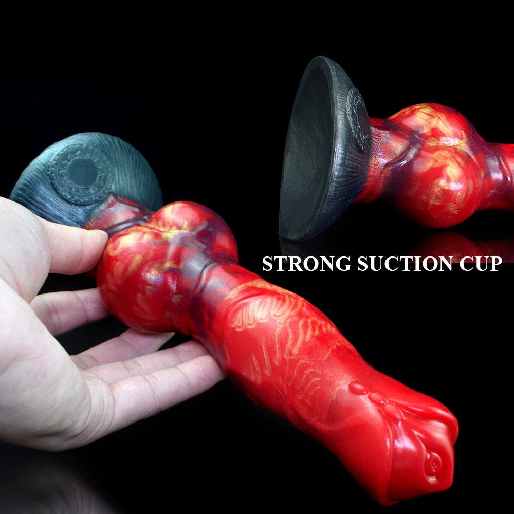 Silikon Dildo und großer Knoten Wolf Dog Dildos Fantasy Butt Plug