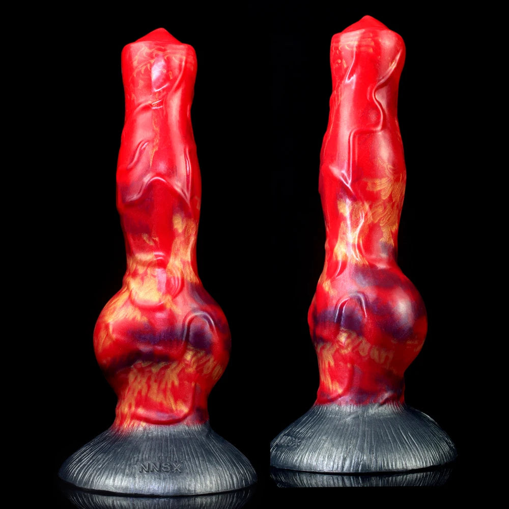 Silikon Dildo und großer Knoten Wolf Dog Dildos Fantasy Butt Plug