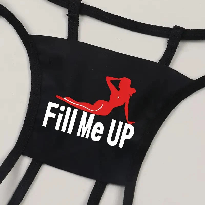 Sexy Slogan Print Lingerie for Women