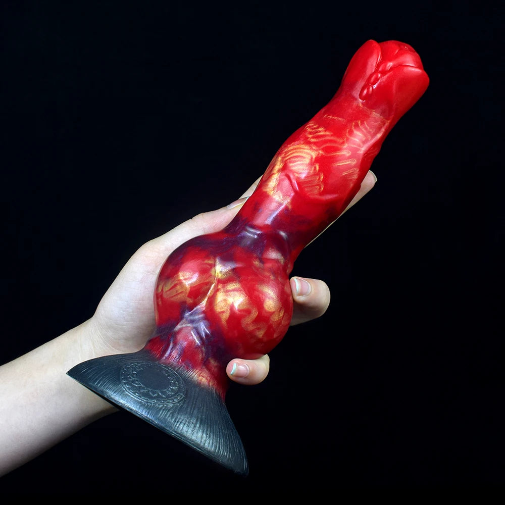 Silikon Dildo und großer Knoten Wolf Dog Dildos Fantasy Butt Plug