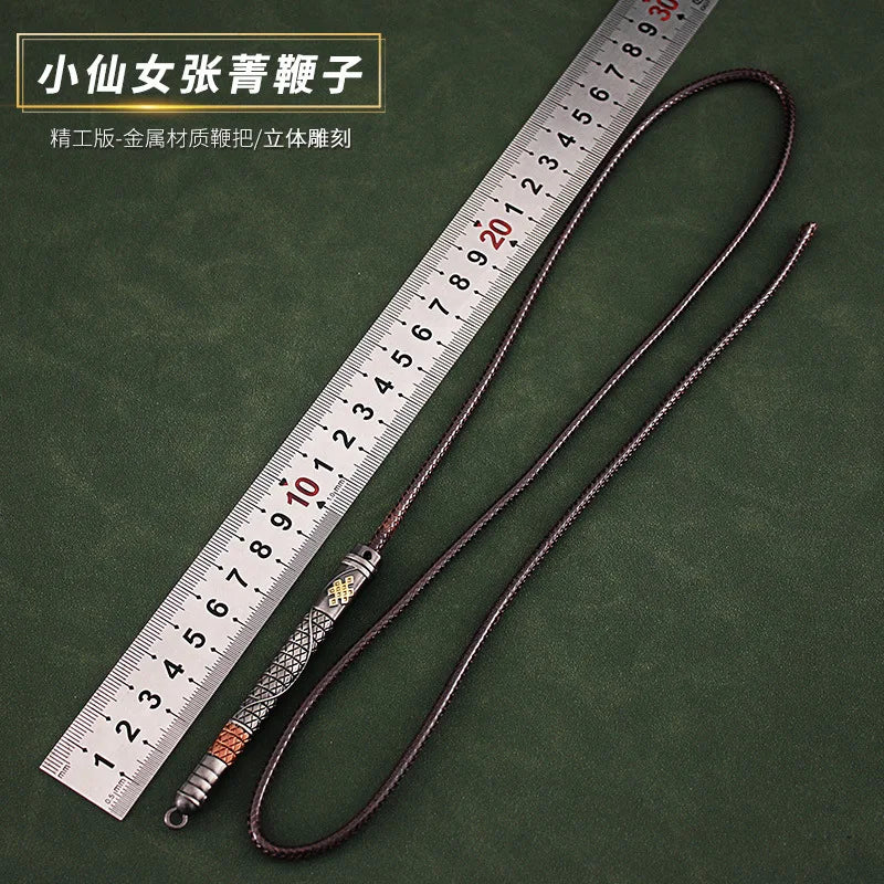 Stereoscopic Carving Ornament Metal Whip