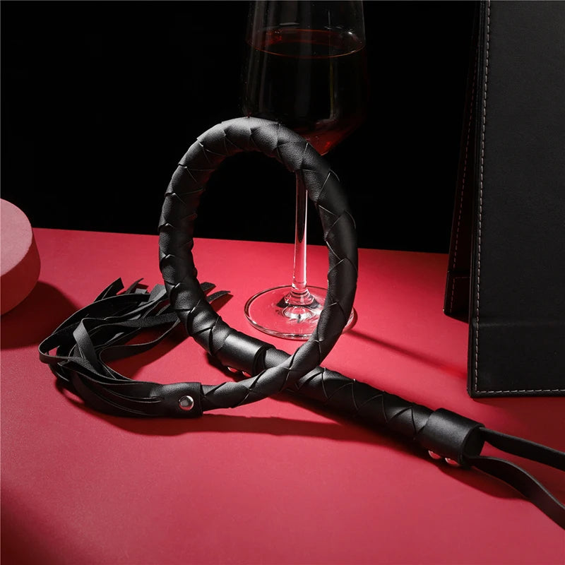 Pu Leather Pimp Whip Crop Party Flogger