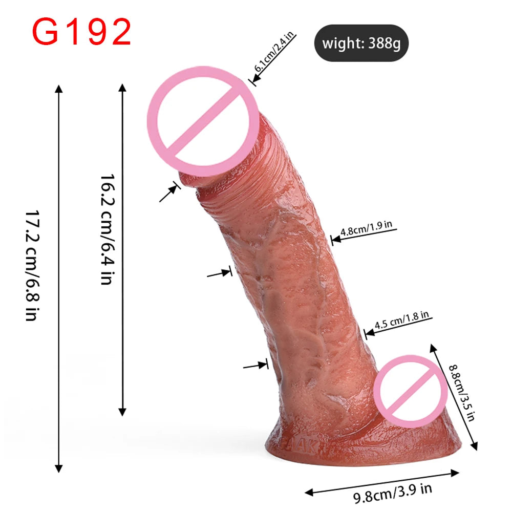 12 Styles Flüssigsilikon Realistischer Dildo mit starkem Sauger