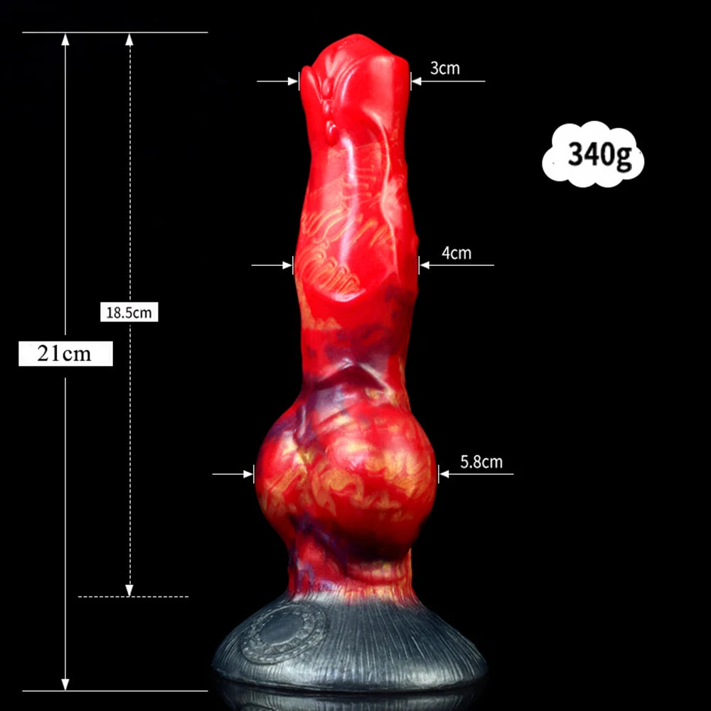 Silikon Dildo und großer Knoten Wolf Dog Dildos Fantasy Butt Plug