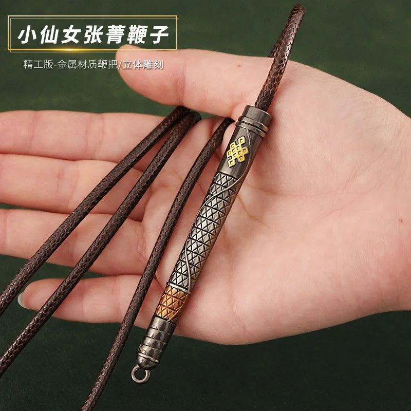 Stereoscopic Carving Ornament Metal Whip