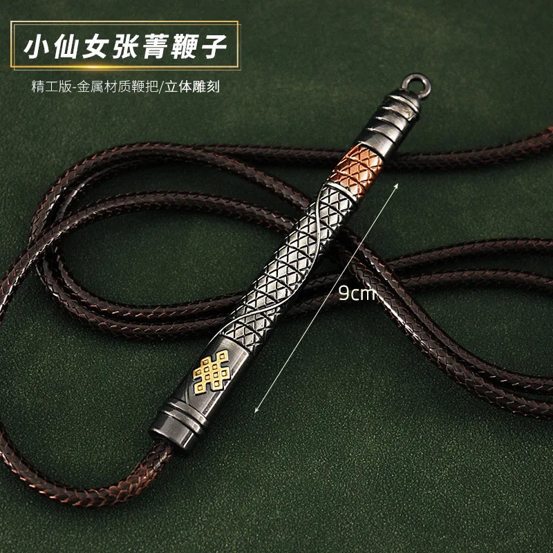 Stereoscopic Carving Ornament Metal Whip