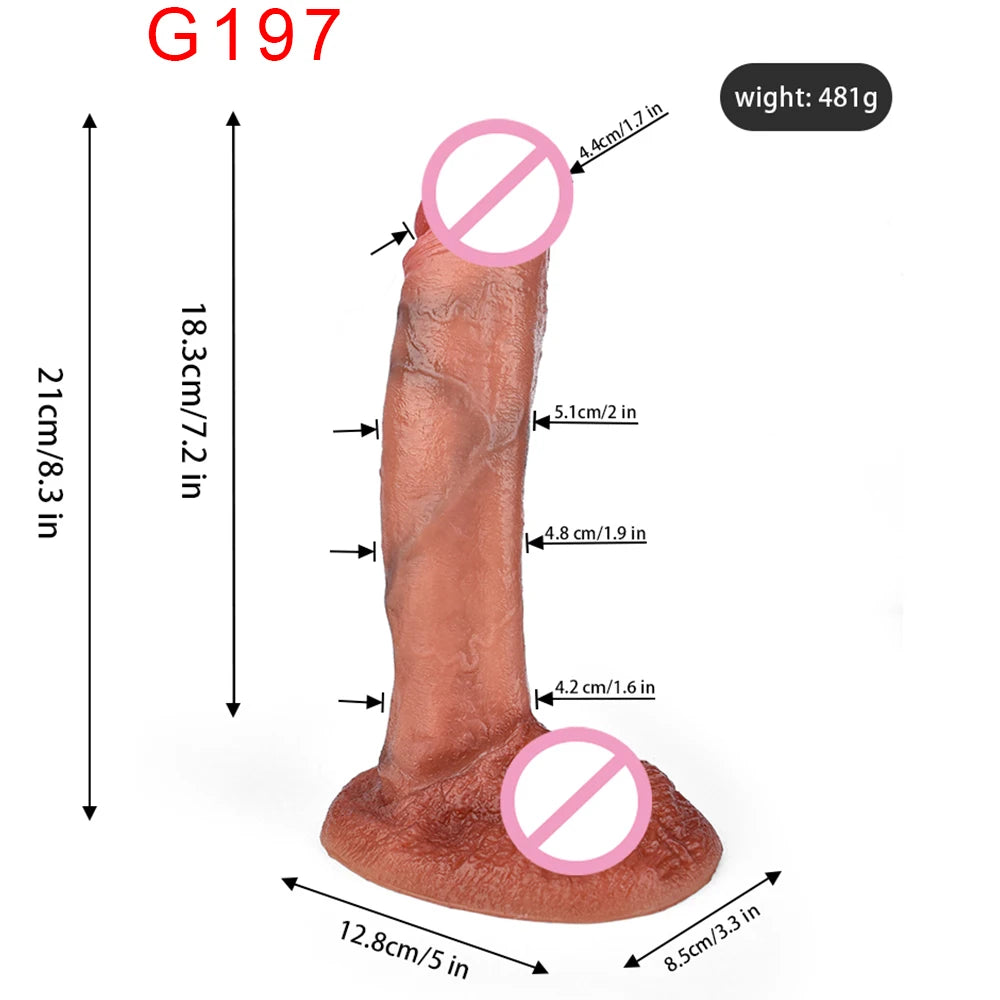 12 Styles Flüssigsilikon Realistischer Dildo mit starkem Sauger