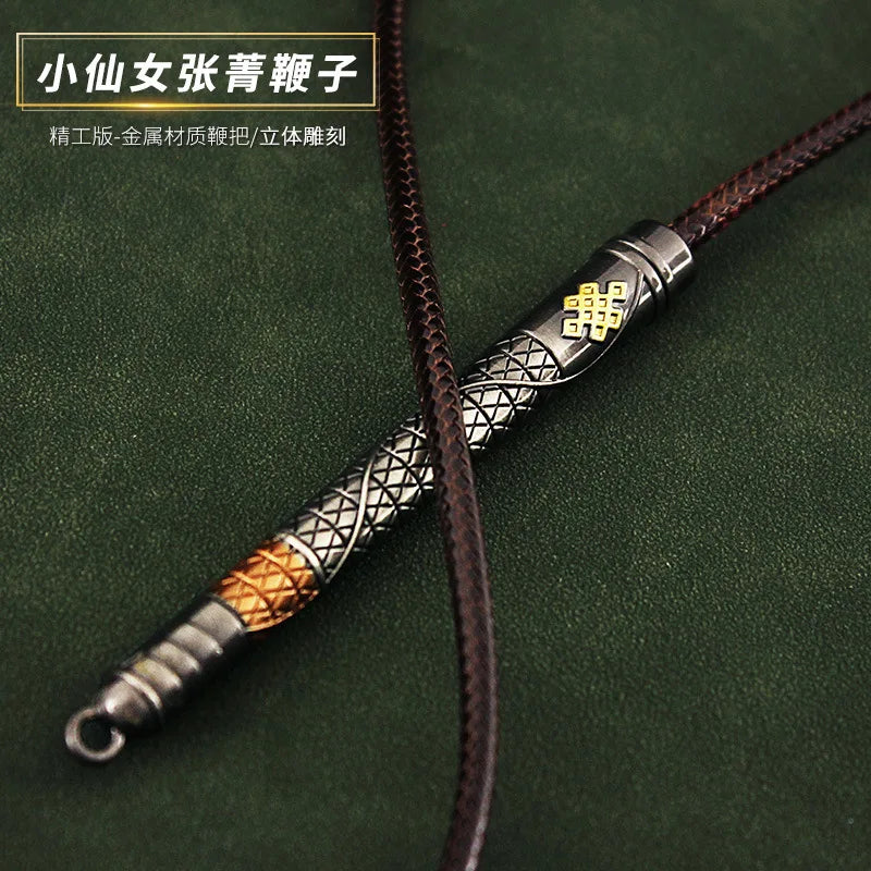 Stereoscopic Carving Ornament Metal Whip