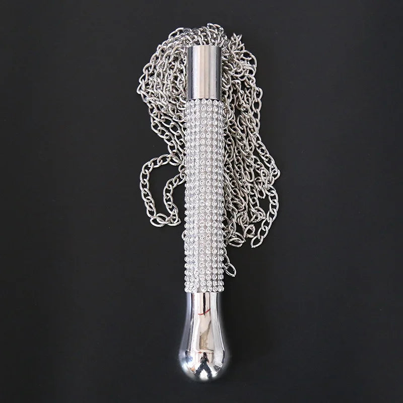 New Metal Alloy Chain Tassel Short Crop Whip