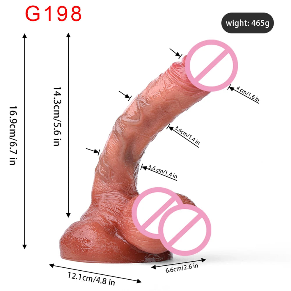 12 Styles Flüssigsilikon Realistischer Dildo mit starkem Sauger