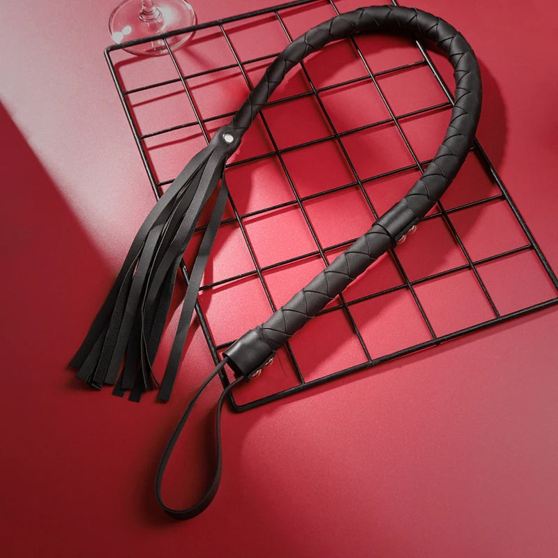 Pu Leder Pimp Peitsche Crop Party Flogger