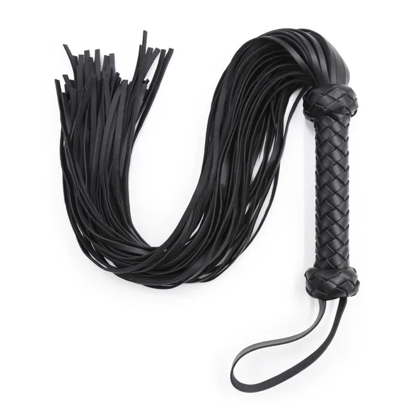 Echtes Leder Quaste Griff Flogger Reitsport Peitschen